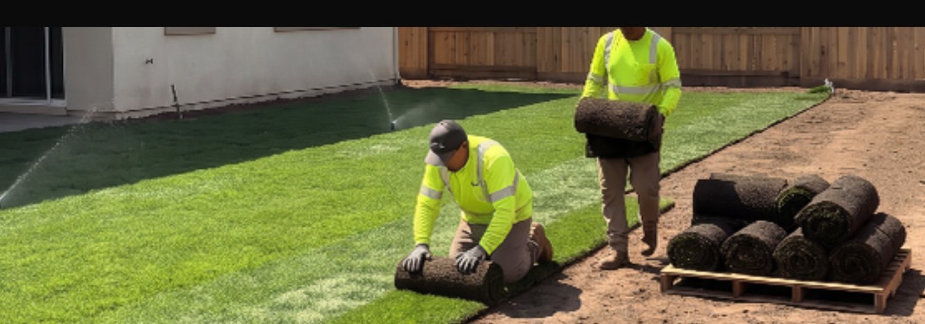 Sod and landscaping installation
