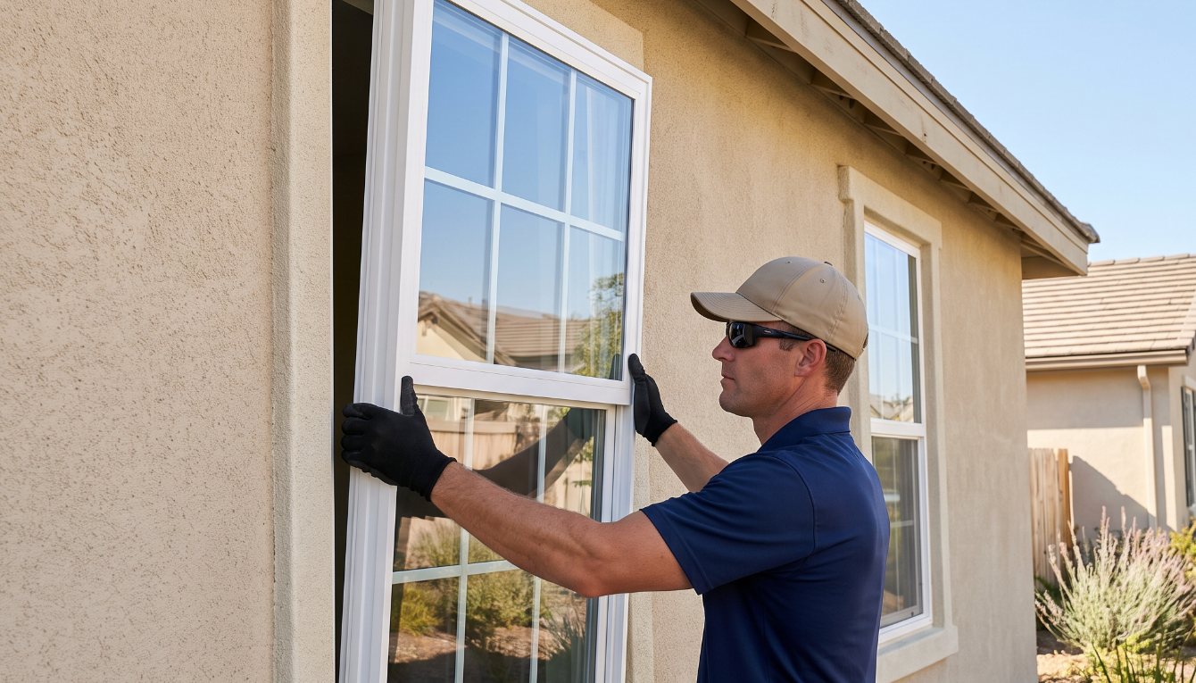 New double-hung window installation